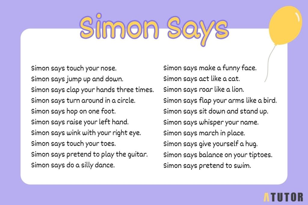 simon says commands