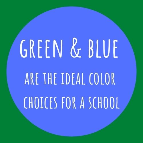 green and blue colors for school