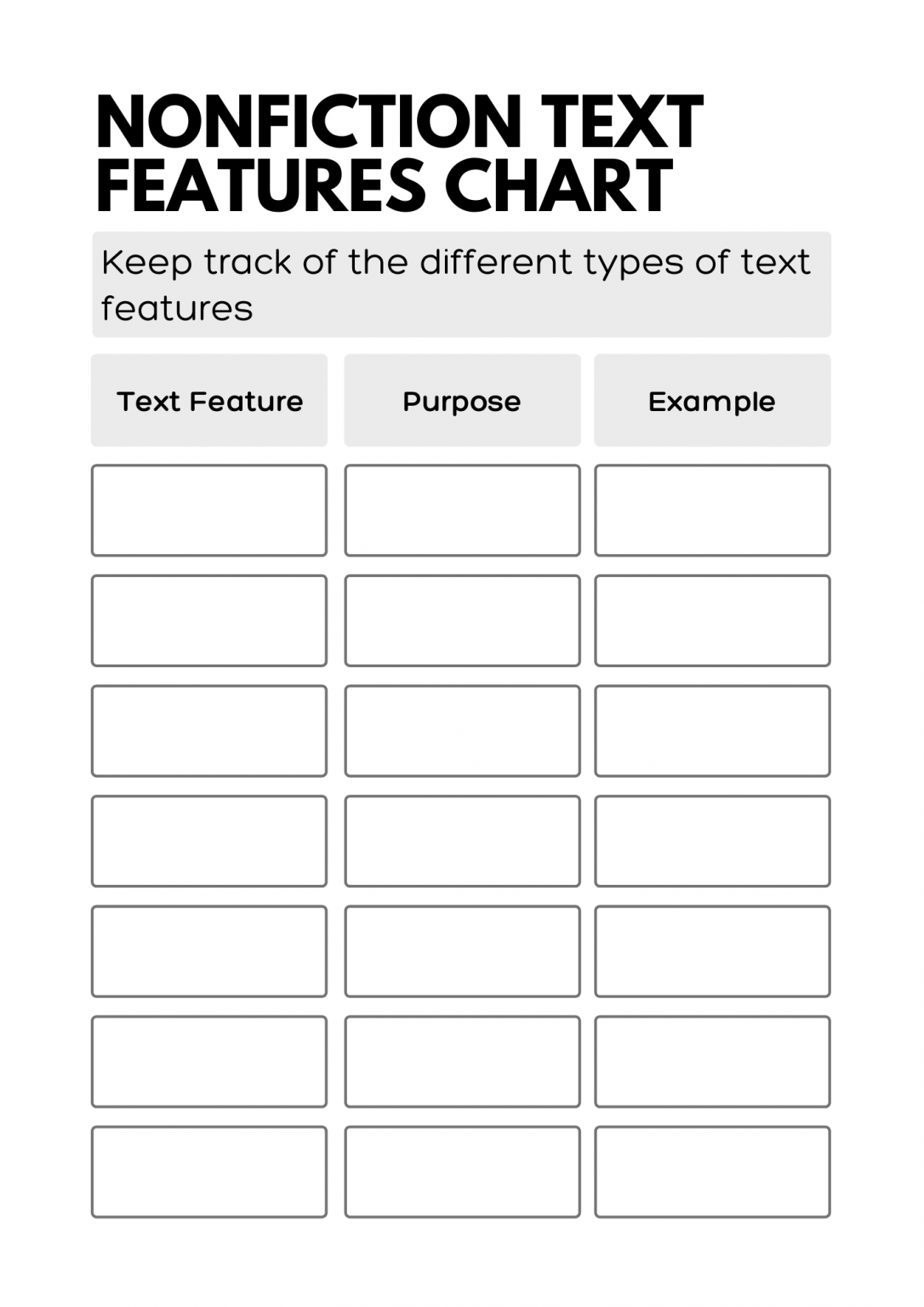 what is one example of a text feature