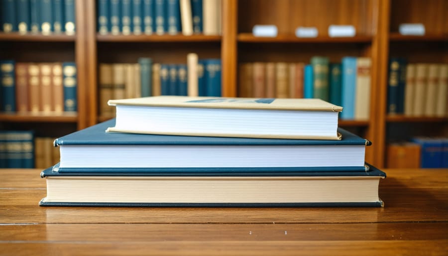 Hands organizing color-coded medical study materials
