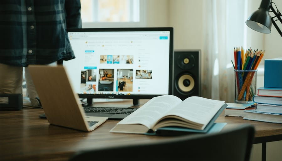 Licensed counseling psychologist standing confidently in professional private practice office