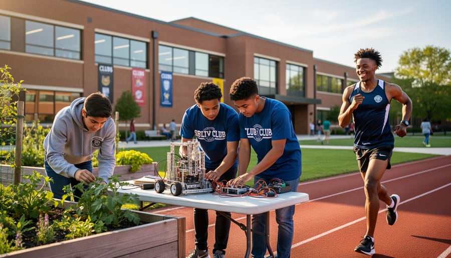 Student studying with AP textbooks and taking notes at desk