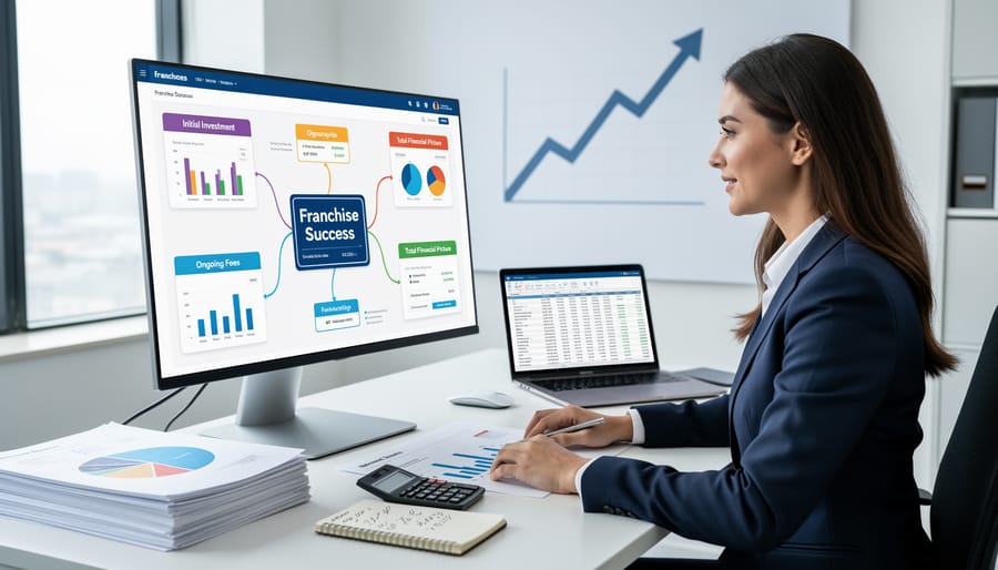 Financial planning documents and calculator for franchise investment analysis