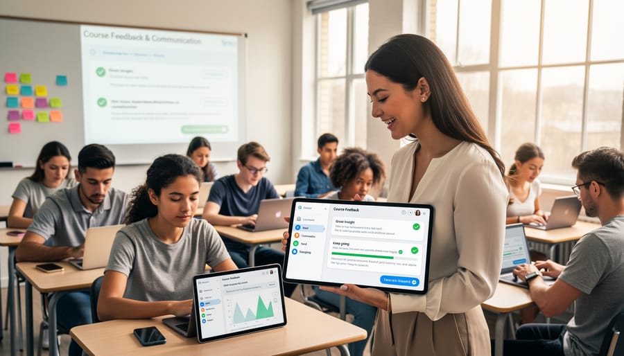 Student showing positive engagement while working on laptop at home