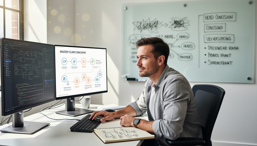 Close-up of hands editing technical document with red pen showing revision marks
