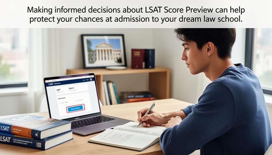 Professional standing confidently in front of law school building