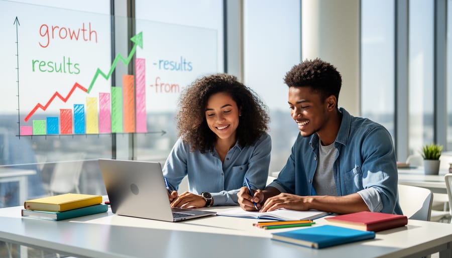 Tutor and student engaged in one-on-one learning session at desk